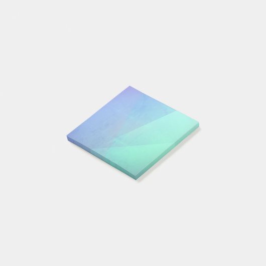 Modern Blue Aqua &Turquoise Geometric Gradation Post-it® Notes (Schuin)