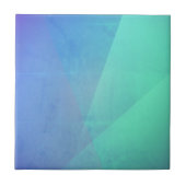 Modern Blue Aqua &Turquoise Geometric Gradation Tegeltje (Voorkant)