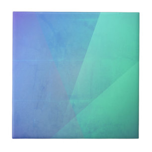 Modern Blue Aqua &Turquoise Geometric Gradation Tegeltje