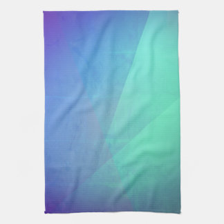 Modern Blue Aqua &Turquoise Geometric Gradation Theedoek