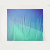 Modern Blue Aqua &Turquoise Geometric Gradation Wandkleed (Voorkant (horizontaal))