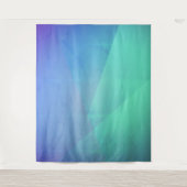 Modern Blue Aqua &Turquoise Geometric Gradation Wandkleed (Voorkant)