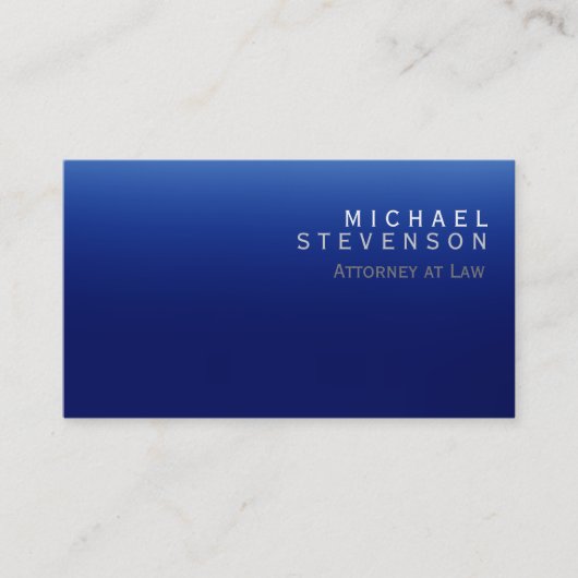Modern Blue Attorney at Law Visitekaartje (Voorkant)
