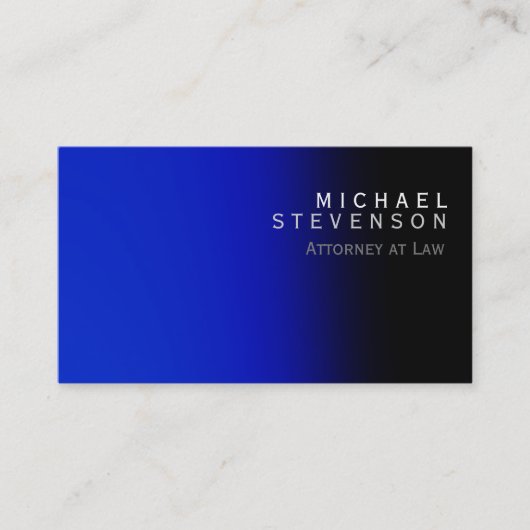 Modern Blue Attorney at Law Visitekaartje (Voorkant)