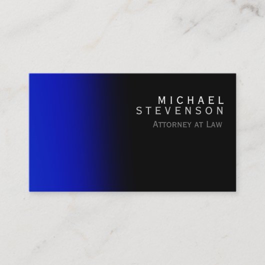 Modern Blue Attorney at Law Visitekaartje (Voorkant)