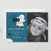 Modern Blue Baby Geboorteaankondiging Aankondiging (Voorkant)