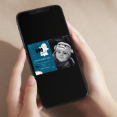 Modern Blue Baby Geboorteaankondiging Aankondiging