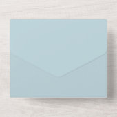 Modern Blue Baby shower Invitation All In One Uitnodiging (Achterkant)