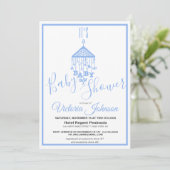 Modern Blue Baby Shower Kaart (Staand voorkant)