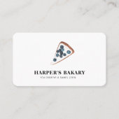 Modern Blue Bakery Visitekaartje | Blueberry-Logo (Voorkant)