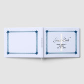 Modern Blue BAPTISM Lijst GUEST BOOK Gastenboek (Volledig)
