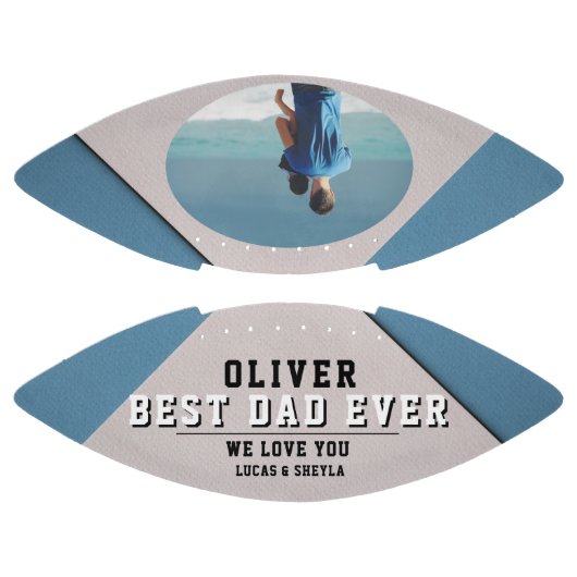 Modern Blue Best Dad's Day Keepomwille Photo American Football (Panelen)