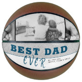 Modern Blue Best Pap Ever Vader Dag 3 Foto Basketbal (Voorkant)