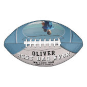 Modern Blue Best Pap Ever Vader Day Foto American Football (Voorkant)