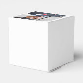 Modern Blue Black Custom Photo Afstuderen Bedankdoosjes (Achterkant)