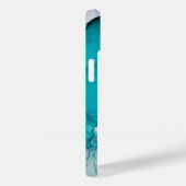 Modern Blue Blauwgroen Abstract, persoonlijk Case-Mate iPhone Case (Achterkant / Rechts)