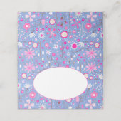 Modern Blue Botanical Wildflower Floral Pattern (Buitenkant ongevouwen)