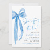 Modern Blue Bow Bachelorette Weekend Route Kaart (Voorkant)