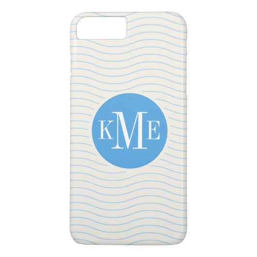 Modern Blue Chevron Pattern Case-Mate iPhone Case (Achterkant)