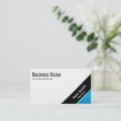 Modern Blue Corner Beautician Visitekaartje (Staand voorkant)