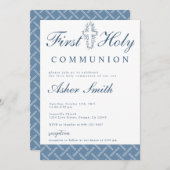 Modern Blue Cross First Heilige Communauteit Aankondiging (Voorkant / Achterkant)