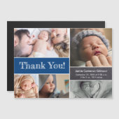 Modern Blue Custom Photo Collage Baby Shower (Voorkant / Achterkant)