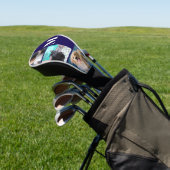 Modern Blue Custom Photo Template Monogram Golfheadcover (Insitu)