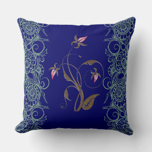 Modern Blue Design Pillow Hoesje Kussen