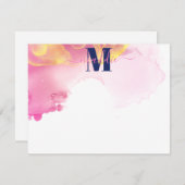 Modern Blue en Pin Ink Cloud Persoonlijk Notitiekaartje (Voorkant / Achterkant)