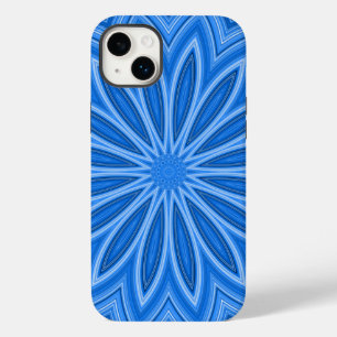 Modern Blue Floral Design Artisan Pattern Case-Mate iPhone 14 Plus Hoesje