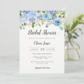 Modern Blue Floral Vrijgezellenfeest Kaart (Staand voorkant)