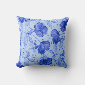 Modern Blue Flower Cushion Cover for Living Room  Kussen