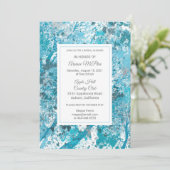 Modern Blue Forest Bridal Shower Kaart (Staand voorkant)