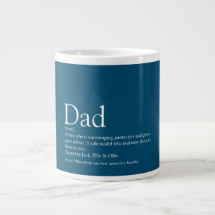 Modern Blue Fun Cool Dad Definition Extra Grote Beker