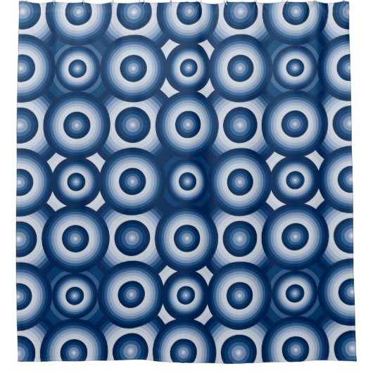 Modern Blue Geometric Pattern Douchegordijn (Voorkant)
