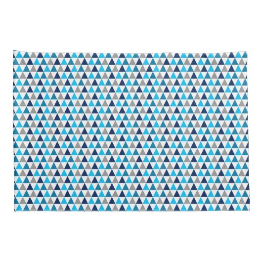 Modern Blue Geometric Pattern Kussensloop (Achterkant-Rechts)