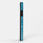 Modern Blue Glitter Sparkles Personalized Name Case-Mate iPhone Case (Achterkant/rechts)