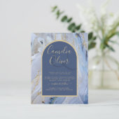 Modern Blue Gold Agate Marble Arch Wedding (Staand voorkant)