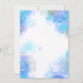 Modern Blue Gold Girly Trendy Sweet 16 Uitnodiging (Achterkant)