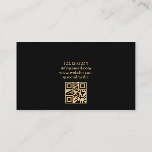 Modern Blue & Gold Skull Butterflies Tattoo Arties Visitekaartje (Achterkant)