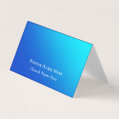 Modern Blue Gradient Custom Text QR Code Pastor Visitekaartjes (Voorkant)