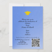 Modern Blue Gradient Grad Party Invitation - photo (Dos)