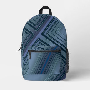 Modern Blue gradient kosmos ruimte sterrenstelsel  Bedrukte Rugzak