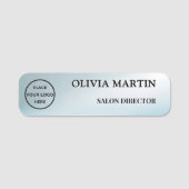 Modern Blue Gradient Magnetic Name Badge Custom (Devant)