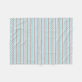 Modern Blue Gray Chevron Fleece Blanket Deken (Voorkant (Horizontaal))
