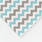 Modern Blue Gray Chevron Fleece Blanket Deken (Hoek)