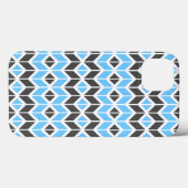 Modern Blue Gray Herringbone Geometric Case-Mate iPhone Case (Achterkant (horizontaal))