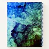 Modern Blue Green Geode Crystals Specialized Notitieboek (Achterkant)