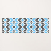 Modern Blue Grey Herringbone Geometric Pattern Yogamat (Achterkant (horizontaal))