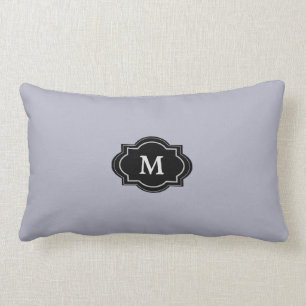 Modern Blue Grey Monogram stijlvol Sierkussen Kussen